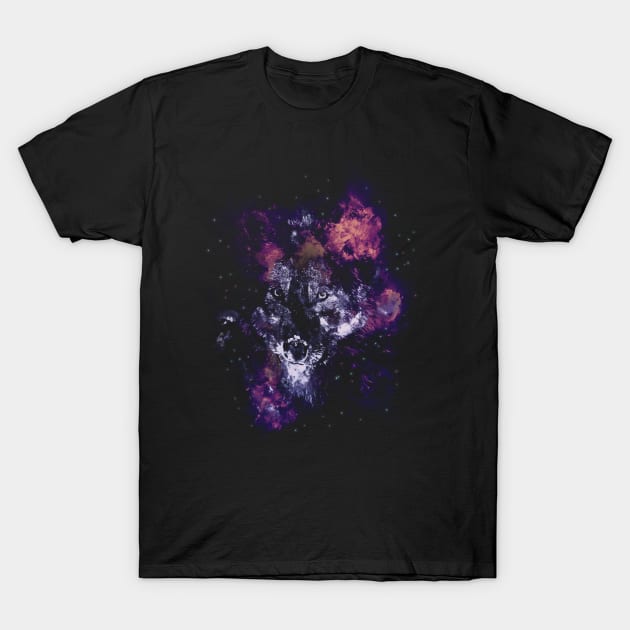 Stellar Wolf T-Shirt by SplatterSign